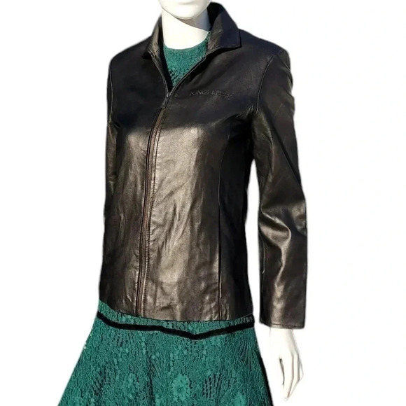 NWT Reed Genuine Leather Black Womens Jacket Small - Picture 7 of 16